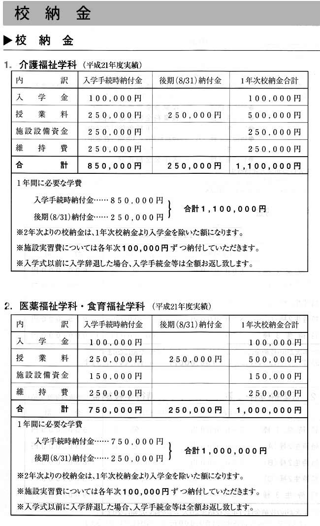 校納金